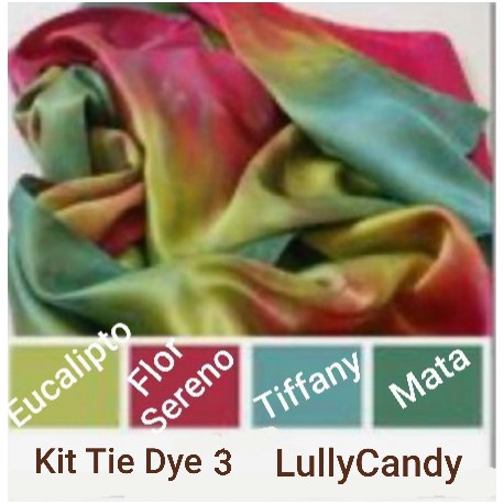 Conjunto Fosco Tie Dye 3 com 4 corantes